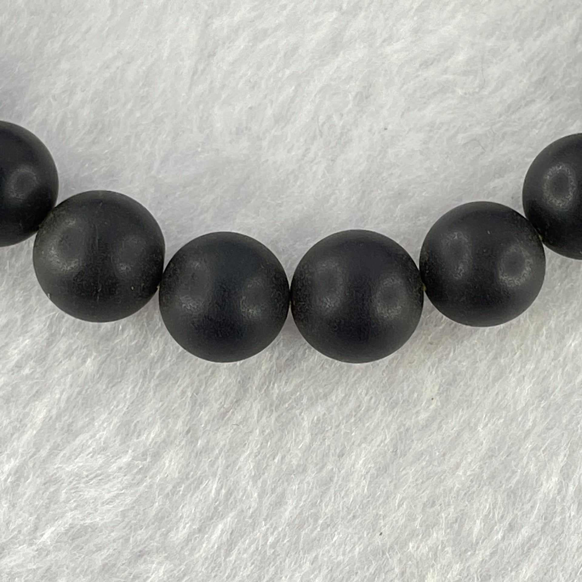 Natural Iron Blood King Amber Beads Bracelet 天然铁血王琥珀手链 9.22g 16.5cm 9.7mm 21 Beads - Huangs Jadeite and Jewelry Pte Ltd