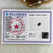 Type A Translucent Black Omphacite Jadeite Oval Cabouchon Stone For Setting 0.85g 12.3 by 8.3 by 4.1mm - Huangs Jadeite and Jewelry Pte Ltd