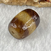 Natural Powerful Tibetan Old Oily Agate One Line Dzi Bead Heavenly Master (Tian Zhu) 1.46g 11.6 by 8.8mm - Huangs Jadeite and Jewelry Pte Ltd