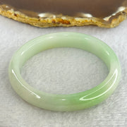 Type A Light Green Jadeite Oval Bangle Internal Diameter 56.2mm 40.54g 11.1 by 7.2mm (Slight Internal Line) - Huangs Jadeite and Jewelry Pte Ltd
