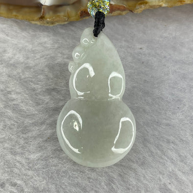Type A Light Green Jadeite Hulu Charm 6.90g 31.6 by 18.81 by 7.0mm - Huangs Jadeite and Jewelry Pte Ltd
