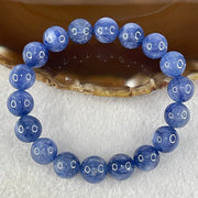 Natural Blue Kyanite Beads Bracelet 39.27g 15.5cm 10.8mm 18 Beads - Huangs Jadeite and Jewelry Pte Ltd