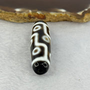 Natural Powerful Tibetan Old Oily Agate 9 Eyes Dzi Bead Heavenly Master (Tian Zhu) 九眼天诛 13.09g 48.9 by 13.0mm - Huangs Jadeite and Jewelry Pte Ltd