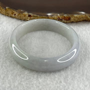 Type A Natural Light Lavender Light Green Jadeite Oval Bangle 34.80g Inner Diameter 53.2mm 11.8 by 6.3mm (Very Very Slight Internal Lines) - Huangs Jadeite and Jewelry Pte Ltd