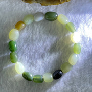 Natural Muti Color Serpentine Beads Bracelet 17.24g 14cm 8.5mm 18 Beads - Huangs Jadeite and Jewelry Pte Ltd