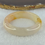 Transparent Peach Yellow Quartzite Jade Bangle 天山水沫玉手镯 47.49g Internal Diameter 48.2mm 14.2 by 9.0mm - Huangs Jadeite and Jewelry Pte Ltd
