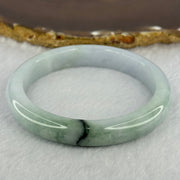 Type A Lavender with Light and Dark Green Patches Jadeite Bangle 48.57g Internal Diameter 58.2mm 11.1 by 8.0mm (Very Slight External Rough) - Huangs Jadeite and Jewelry Pte Ltd