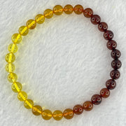 Natural Mixed Multi Color Amber Beads Bracelet 3.23g 15.5cm 5.8mm 32 Beads - Huangs Jadeite and Jewelry Pte Ltd