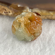 Natural Type A Reddish Brown with Light Green Jadeite Dragon Charm 6.00g 16.6 by 15.9 by 14.1mm - Huangs Jadeite and Jewelry Pte Ltd