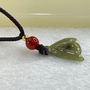 Type A Green Jadeite Mini Fertility Flower Pendant 3.06g 18.7 by 16.2 by 3.0mm - Huangs Jadeite and Jewelry Pte Ltd