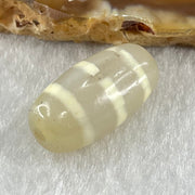 Natural Powerful Tibetan Old Oily Agate 3-Lines Dzi Bead Heavenly Master (Tian Zhu) 三行天诛 3.47g 20.1 by 10.6mm - Huangs Jadeite and Jewelry Pte Ltd