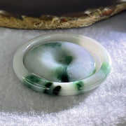 Type A Green Lavender with Green Piao Hua Baby Jadeite Bangle Inner Diameter 45.8mm and Ping An Kou Donut Set 44.52g 6.5 by 6.0mm 42.6 by 8.1mm - Huangs Jadeite and Jewelry Pte Ltd