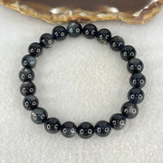 Good Grade Natural Devils Blue Beryl Aquamarine Beads Bracelet 18.41g 15cm 8.8mm 22 Beads - Huangs Jadeite and Jewelry Pte Ltd