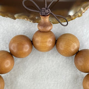 Certified Natural Sandalwood Beads Bracelet 43.90g 18cm 18.0mm 13Beads - Huangs Jadeite and Jewelry Pte Ltd