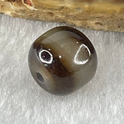 Natural Powerful Tibetan Old Oily Agate 1 Line Dzi Bead Heavenly Master (Tian Zhu) 1.76g 9.8 by 10.8mm - Huangs Jadeite and Jewelry Pte Ltd