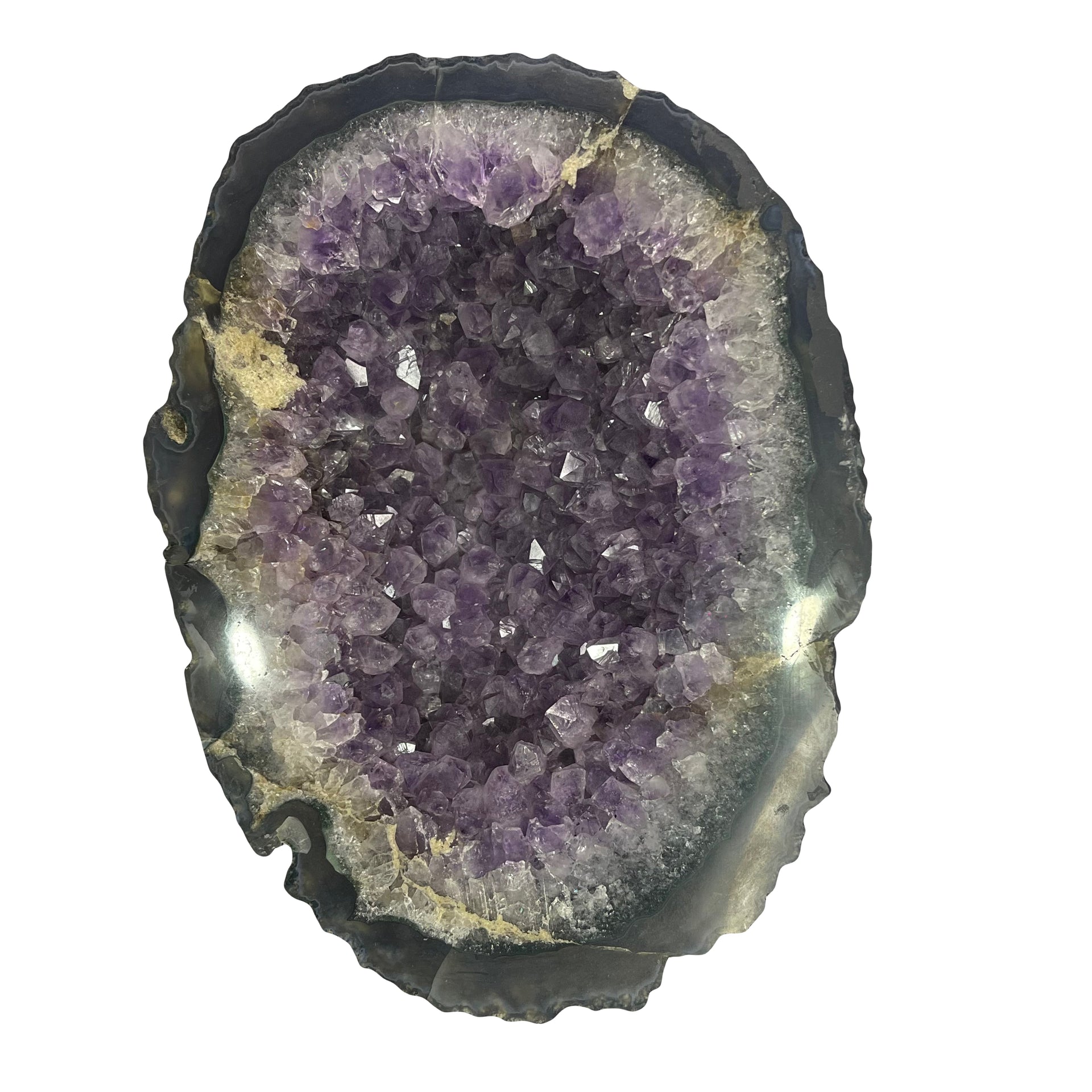 Natural Brazil Amethyst Cave with White Calcite 8,4654kg 267.0x230.0x153.0mm - Huangs Jadeite and Jewelry Pte Ltd