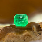 Natural Colombia Vivid Green Emerald (Beryl) Cut-Cornered Rectangular Step cut 0.48ct 4.9 by 4.6 by 2.8mm - Huangs Jadeite and Jewelry Pte Ltd