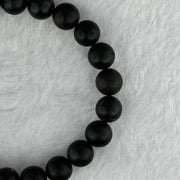 Natural Dark Matt Black Amber Beads Bracelet 天然大黑天翁琥珀手链 7.00g 15cm 8.4mm 22 Beads - Huangs Jadeite and Jewelry Pte Ltd