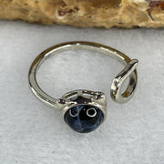 Very Good Grade Natural Blue Pietersite in S925 Sliver 1.59g 6.2 by 3.2mm US 4.5 HK 9.5 - Huangs Jadeite and Jewelry Pte Ltd