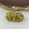Above Average Grade Natural Golden Rutilated Quartz Pixiu Charm for Bracelet 天然金发水晶貔貅 13.38g 33.5 by 17.9 by 13.2mm - Huangs Jadeite and Jewelry Pte Ltd