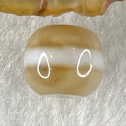 Natural Powerful Tibetan Old Oily Agate 1 Line Dzi Bead Heavenly Master (Tian Zhu) 1.90g 9.7 by 11.2mm - Huangs Jadeite and Jewelry Pte Ltd