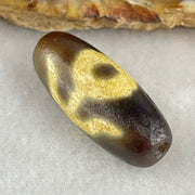 Natural Powerful Tibetan Old Oily Agate Patina Guiren Tairen Human Dzi Bead Totem Amulet Heavenly Master (Tian Zhu) 贵人天诛 5.37g 28.3 by 11.6mm - Huangs Jadeite and Jewelry Pte Ltd