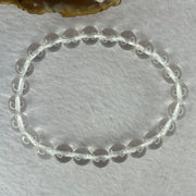 Natural Clear Quartz Bracelet 天然白水晶手链 18.56g 16.5cm 8.4mm 24 Beads - Huangs Jadeite and Jewelry Pte Ltd
