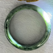 Type A Green with Moss Green Jadeite Bangle Internal Diameter 58.3mm 81.39g 17.3 by 8.9mm (Close to Perfect) - Huangs Jadeite and Jewelry Pte Ltd