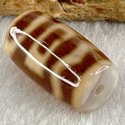 Natural Powerful Tibetan Old Oily Agate Sky Door Serenity 1 Eye Dzi Bead Heavenly Master (Tian Zhu) 一眼天门天诛 4.77g 20.3 by 11.7mm - Huangs Jadeite and Jewelry Pte Ltd