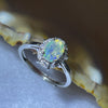 Natural Opal In 925 Sliver Ring 1.52g 6.7 by 4.8 by 2.9 Adjustable Size - Huangs Jadeite and Jewelry Pte Ltd