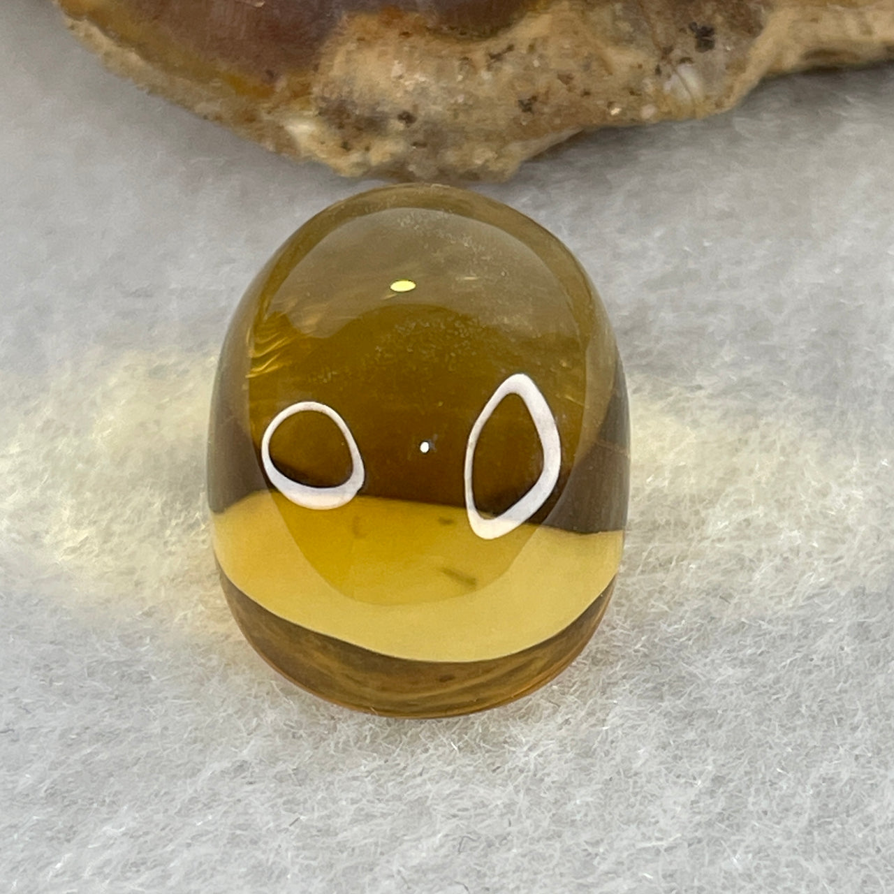 Certified Natural Yellow Citrine Loose Cabochon Stone | Colossal 20.50 Carat Investment Grade | Flawless 18.1x13.1x10.8mm Oval "Solar Fire" Ultra High-Dome Custom Jewelry Setting Gemstone