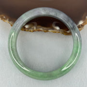Type A Translucent Light Green with Patches of Faint Grey and Greyish Black Jadeite Bangle Internal Diameter 57.75mm 404.45cts 81.28g 17.3 by 9.0mm With NGI Cert No 32885808 (Very Slight Internal Lines) - Huangs Jadeite and Jewelry Pte Ltd