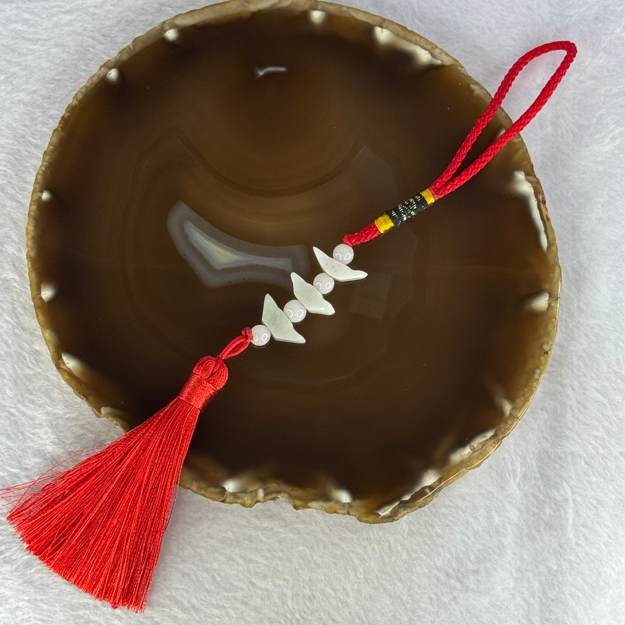 Type A Lavender and Green Jadeite Ingot Yuan Bao Set of 3 Decor 8.49g 17.7 by 5.9 by 6.4mm - Huangs Jadeite and Jewelry Pte Ltd