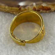 999 Gold Plated Ring (Adjustable Size) 5.56g 12.1 by 1.9mm - Huangs Jadeite and Jewelry Pte Ltd