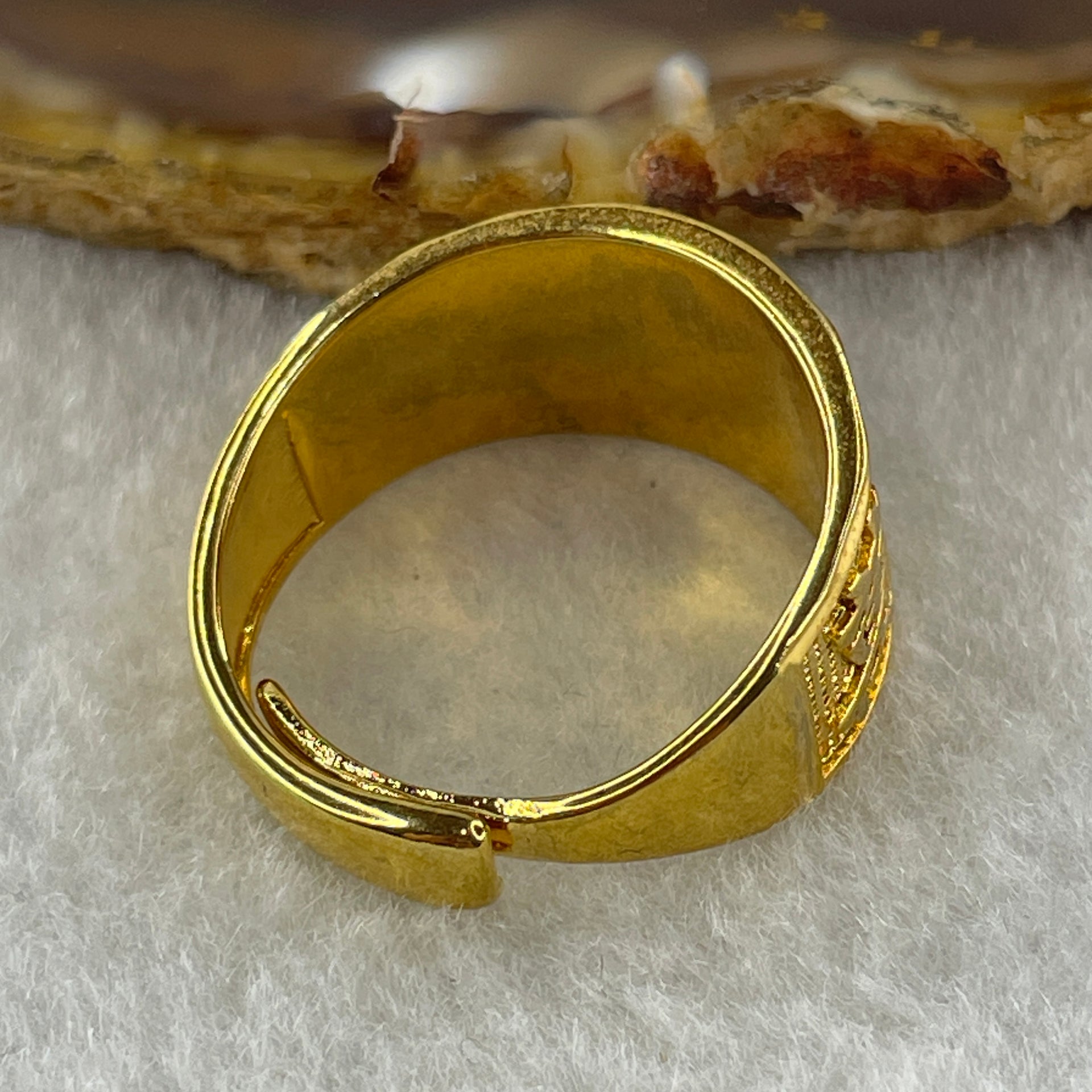 999 Gold Plated Ring (Adjustable Size) 5.56g 12.1 by 1.9mm - Huangs Jadeite and Jewelry Pte Ltd