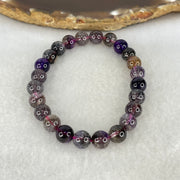 Good Grade Natural Blackcurrant Super 7 Beads Bracelet 12.59g 14cm 7.3mm 24 Beads - Huangs Jadeite and Jewelry Pte Ltd