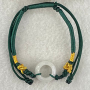 Type A Faint Lavender Jadeite Ping An Kou String Bracelet 2.90g 15.4 by 5.6mm - Huangs Jadeite and Jewelry Pte Ltd