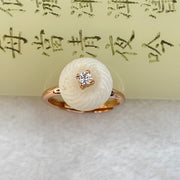 Natural Milky Quartz In S925 Sliver Ring In Rose Gold Color 2.80g 3.0 by 1.5mm - Huangs Jadeite and Jewelry Pte Ltd