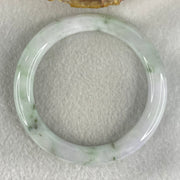 Type A Light Green Light Lavender with Green piao Hua Floral Jadeite Bangle 49.06g Inner Diameter 56.6mm 9.8 by 10.1mm (Slight Internal Line) - Huangs Jadeite and Jewelry Pte Ltd