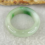 Type A Light Green with Intense Spicy Green Patch Jadeite Ring 5.11g 6.8 by 4.1mm US9 HK20 (Very Slight Internal Line) - Huangs Jadeite and Jewelry Pte Ltd