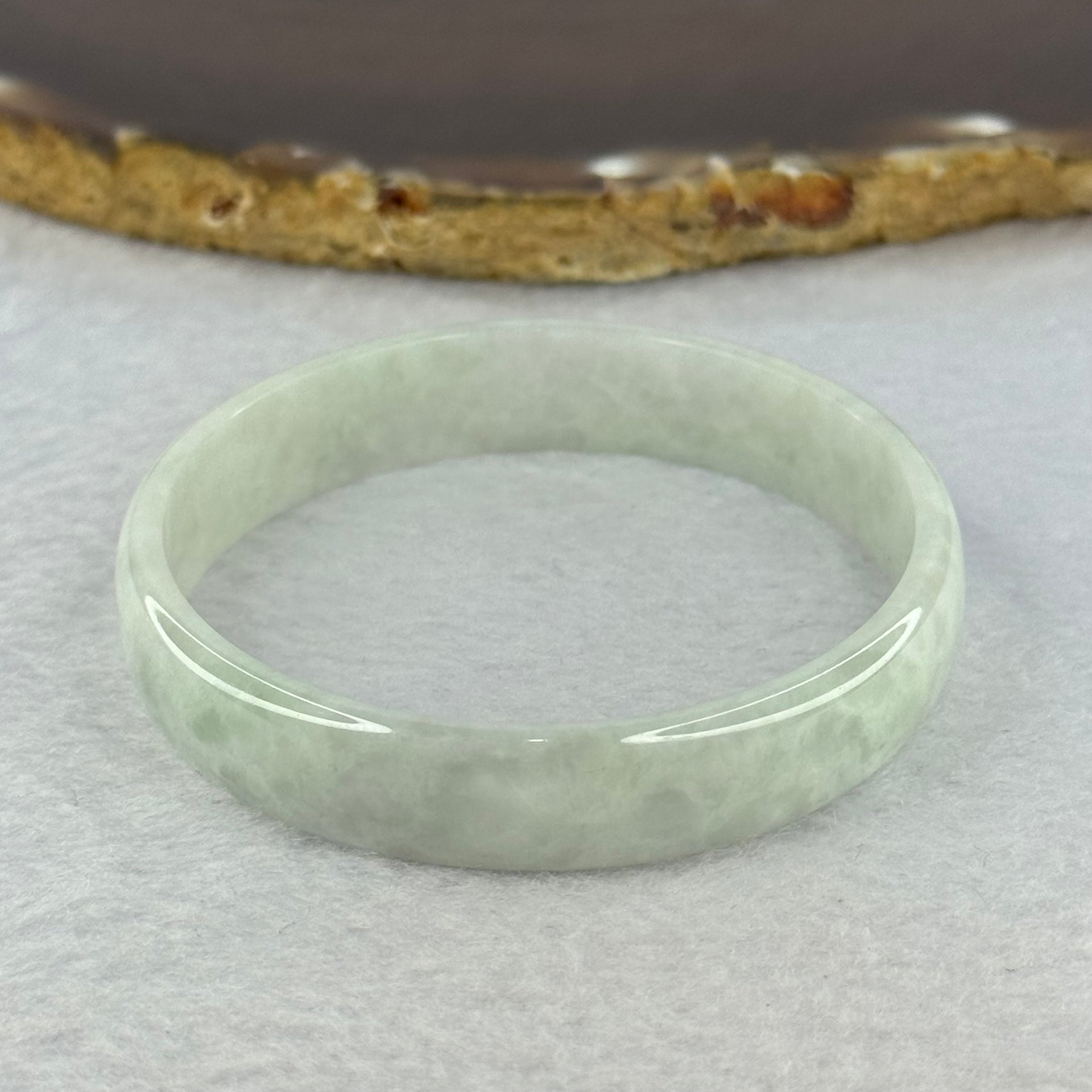 Type A Light Green Jadeite Bangle 20.92g Internal Diameter 52.5mm 11.3 by 3.9mm (Internal Line) - Huangs Jadeite and Jewelry Pte Ltd