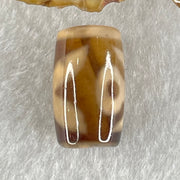 Natural Powerful Tibetan Old Oily Agate Patina Guiren Tairen Human Dzi Bead Totem Amulet Heavenly Master (Tian Zhu) 贵人天诛 4.63g 19.5 by 11.7mm - Huangs Jadeite and Jewelry Pte Ltd