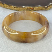 Peach Yellow Purple Quartzite Jade Bangle 天山玉手镯 63.0mm 75.54g 18.4 by 9.9mm - Huangs Jadeite and Jewelry Pte Ltd