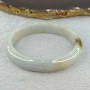 Type A Light Lavender Green with Brown Patches Jadeite Bangle 46.83g Internal Diameter 57.8mm 12.5 by 7.0mm (Very Slight Internal Line) - Huangs Jadeite and Jewelry Pte Ltd