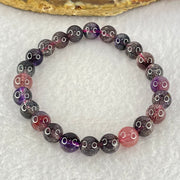Good Grade Blackcurrant Super 7 Beads Bracelet 18.43g 16.5cm 8.4mm 24 Beads - Huangs Jadeite and Jewelry Pte Ltd