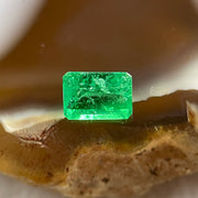 Natural Colombia Vivid Green Emerald (Beryl) Cut-Cornered Rectangular Step cut 0.48ct 5.5 by 3.9 by 2.9mm - Huangs Jadeite and Jewelry Pte Ltd
