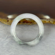 Type A Light Lavender Wuji Grey and Green Jadeite Ring 10.49g 12.4 by 4.6mm US10 HK22 - Huangs Jadeite and Jewelry Pte Ltd