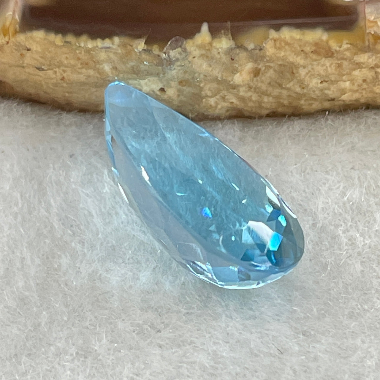 Natural Sky Blue Topaz Teardrop Shape 8.72ct 16.4 by 9.4 by 6.9mm - Huangs Jadeite and Jewelry Pte Ltd