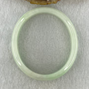 Natural Type A Light Green Jadeite Oval Bangle 36.17g Inner Diameter 54.6mm 12.5 by 6.4mm (Internal Lines) - Huangs Jadeite and Jewelry Pte Ltd