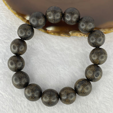 Natural Old Wild Indonesia Agarwood Beads Bracelet (Sinking Type) 天然老野生印尼沉香珠手链 23.06g 18 cm / 13.8 mm 15 Beads - Huangs Jadeite and Jewelry Pte Ltd